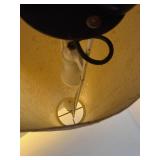 Vintage MCM Tripod Floor Lamp Fiberglass Shade 54in Working