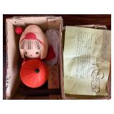 Vintage Japanese Kokeshi Doll Michikusa Wood Figurine w/ Box