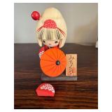 Vintage Japanese Kokeshi Doll Michikusa Wood Figurine w/ Box