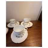 Mixed Limoges France Demitasse Cup & Saucer Sets Lot of 4 Porcelain