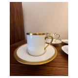 Mixed Limoges France Demitasse Cup & Saucer Sets Lot of 4 Porcelain