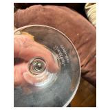 Rosenthal "Lotus Blossoms" Crystal Etched Stemware Goblets Set of 12 6.25in