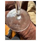 Rosenthal "Lotus Blossoms" Crystal Etched Stemware Goblets Set of 12 6.25in