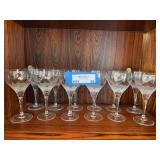 Rosenthal "Lotus Blossoms" Crystal Etched Stemware Goblets Set of 12 6.25in
