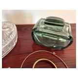 Vintage Costume Jewelry & Art Glass Boxes Mixed Estate Lot Gold Tone