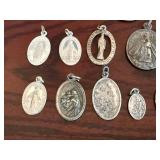 Mixed Catholic Medals Jewelry Lot St Anthony Miraculous St Benedict