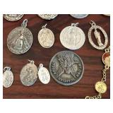 Mixed Catholic Medals Jewelry Lot St Anthony Miraculous St Benedict