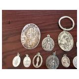Mixed Catholic Medals Jewelry Lot St Anthony Miraculous St Benedict