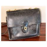 Vintage Coach Black Leather Satchel Shoulder Bag Style 006-9827