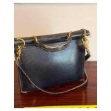 Vintage Coach Black Leather Satchel Shoulder Bag Style 006-9827