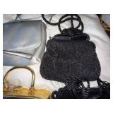 8 Pc Vintage Evening Handbag Lot Dior Beaded Satin Clutch Purse Mix