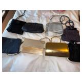 8 Pc Vintage Evening Handbag Lot Dior Beaded Satin Clutch Purse Mix