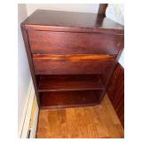 Vintage Danish MCM Rosewood King Size Bed Frame w/ 2 Matching Nightstands