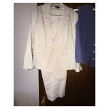 Rafaella White Skirt Suit Sz 10 & Cottonwear Purple Vest M Lot