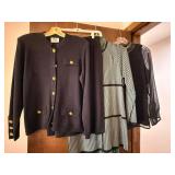 4 Pc Womenâs Clothing Lot Mita Cardigan Laura Ashley Blouse Skirt