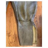 Vintage Leather Riding Breeches Jodhpurs Button Fly Zip Leg Pants
