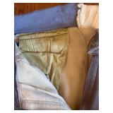 Vintage Leather Riding Breeches Jodhpurs Button Fly Zip Leg Pants