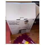 Sharper Image Heating Wrap Afghan Pink Blanket Textile Lot Used