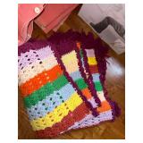 Sharper Image Heating Wrap Afghan Pink Blanket Textile Lot Used