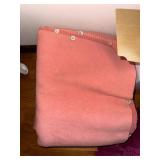 Sharper Image Heating Wrap Afghan Pink Blanket Textile Lot Used