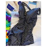 Gottex & Windsong Womenâs Swimsuit Lot w/ 3 Speedo Caps Size 10