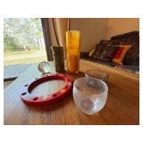 Vintage Mixed Candle Holder Decor Lot Glass Votives Paperweight Ring