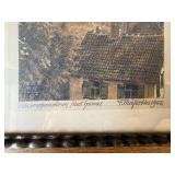 Vintage German Decor Lot Framed Print Brushes Riedlingen View