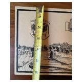 Vintage German Decor Lot Framed Print Brushes Riedlingen View