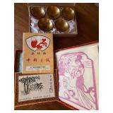 Vintage Chinese Folk Paper-Cuts Lot Booklet Loose Sheets in Box