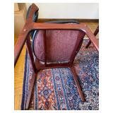 Beautiful Danish Rosewood Mid Century Modern Oval Dining Table & 8 Wood Chairs with Black Cushioned Seats and Backs