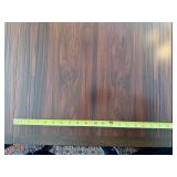 Beautiful Danish Rosewood Mid Century Modern Oval Dining Table & 8 Wood Chairs with Black Cushioned Seats and Backs