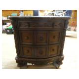 Ashley Dark Brown Three Drawer Night Stand