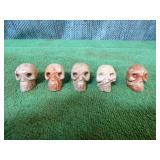 5 Jasper Skulls