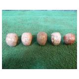 5 Jasper Skulls