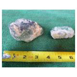 2 Rough Fluorite Stones