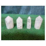 4 Crackle Quartz Points