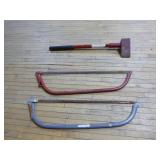 Wood Splitting Maul and Bow Saws