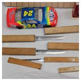 Box of Letter Openers and Coke S/P with Toothpick Holder