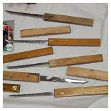 Box of Letter Openers and Coke S/P with Toothpick Holder