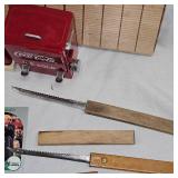 Box of Letter Openers and Coke S/P with Toothpick Holder