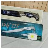 13.5" Bowie Knife, Flying Wolf