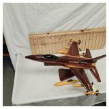 Wood Fighter Bomber Jet w/Stand