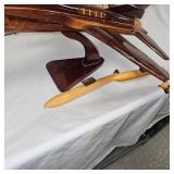 Wood Fighter Bomber Jet w/Stand