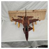 Wood Fighter Bomber Jet w/Stand