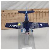 US Navy F6 Hellcat Jet with Stand-Die Cast