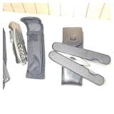 4 Multi Tool Knives and one pepper spray