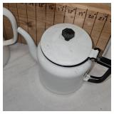 Lot of 4 Enamel Coffee Pots