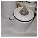 Lot of 4 Enamel Coffee Pots