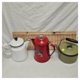 Lot of 3 Porcelain Cofee Pots