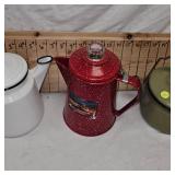 Lot of 3 Porcelain Cofee Pots